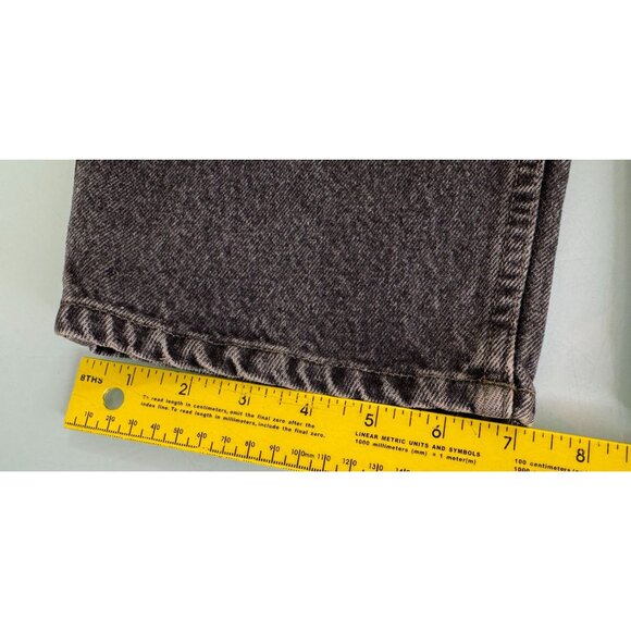 Vintage Brittania Jeans Mens 34X32 Black Denim Relaxed Tapered 90's - Picture 10 of 11